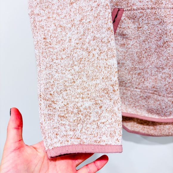 THREAD & SUPPLY Pink Hooded Sweater | Cozy Button Neck Pullover * - Picture 4 of 8